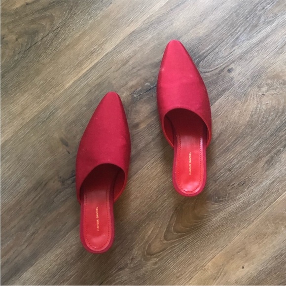 Mansur Gavriel Red Mule Sandals 37 - Picture 1 of 3